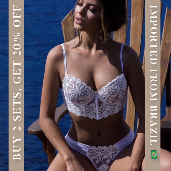 Push-up Top Cropped bra & panty - 2 piece set - Picture 2 of 16